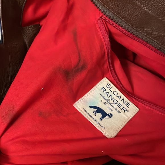 Sloane ranger navy bag with red arrows - Picture 5 of 6